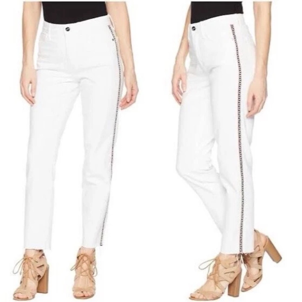 Sam Edelman “The Mary Jane” High Rise Straight Ankle in White Size 24